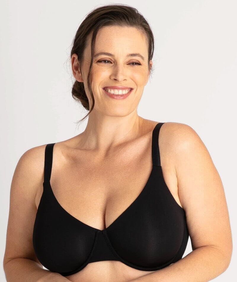 Underbliss Invisibliss Moulded Microfibre Underwire Bra 2 Pack - Black - Image 4
