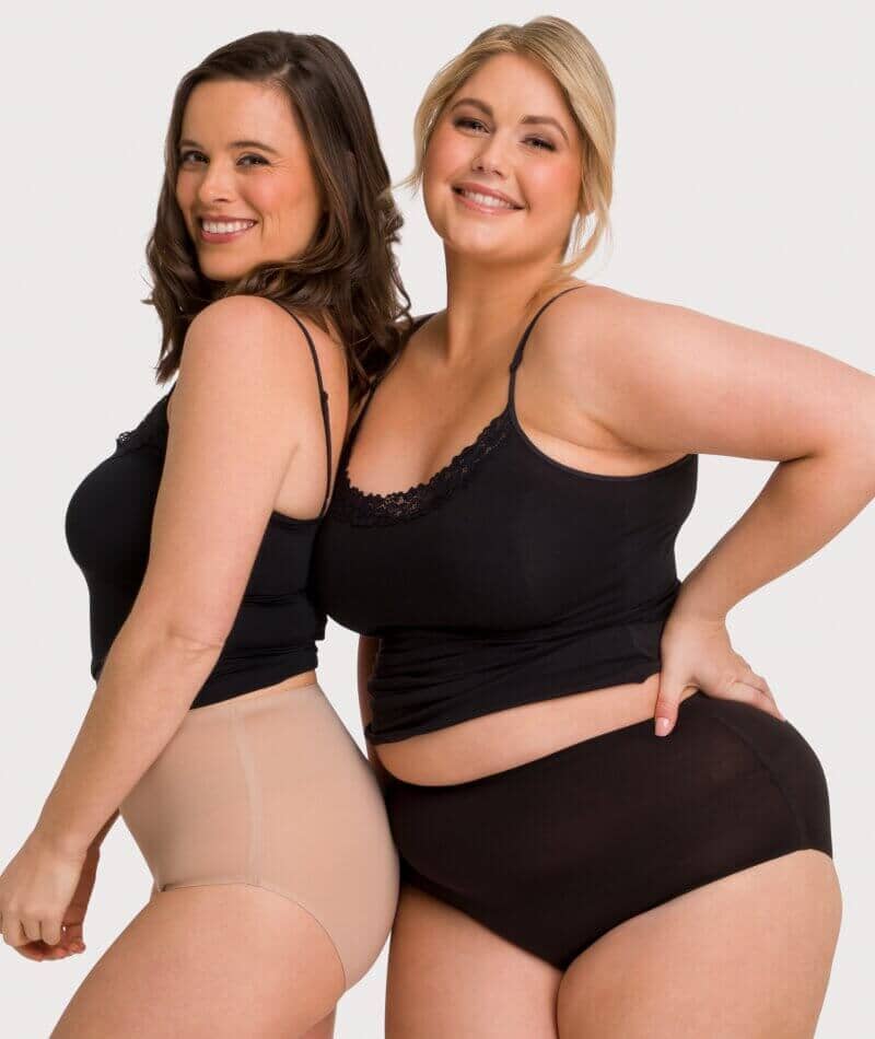 Underbliss Invisibliss No Show Seamless Full Brief 2 pack - Black - Image 12