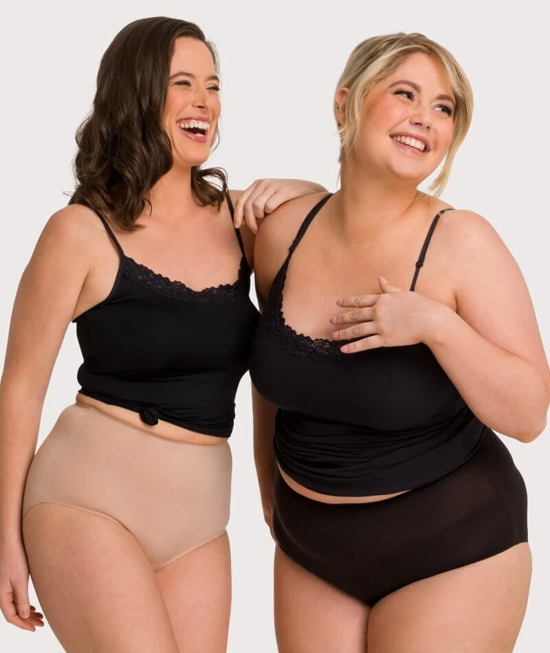 Underbliss Invisibliss No Show Seamless Full Brief 2 pack - Black - Image 4
