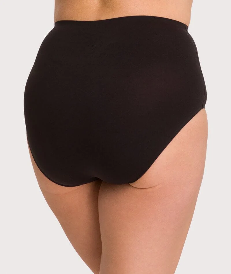 Underbliss Invisibliss No Show Seamless Full Brief - Black - Image 2