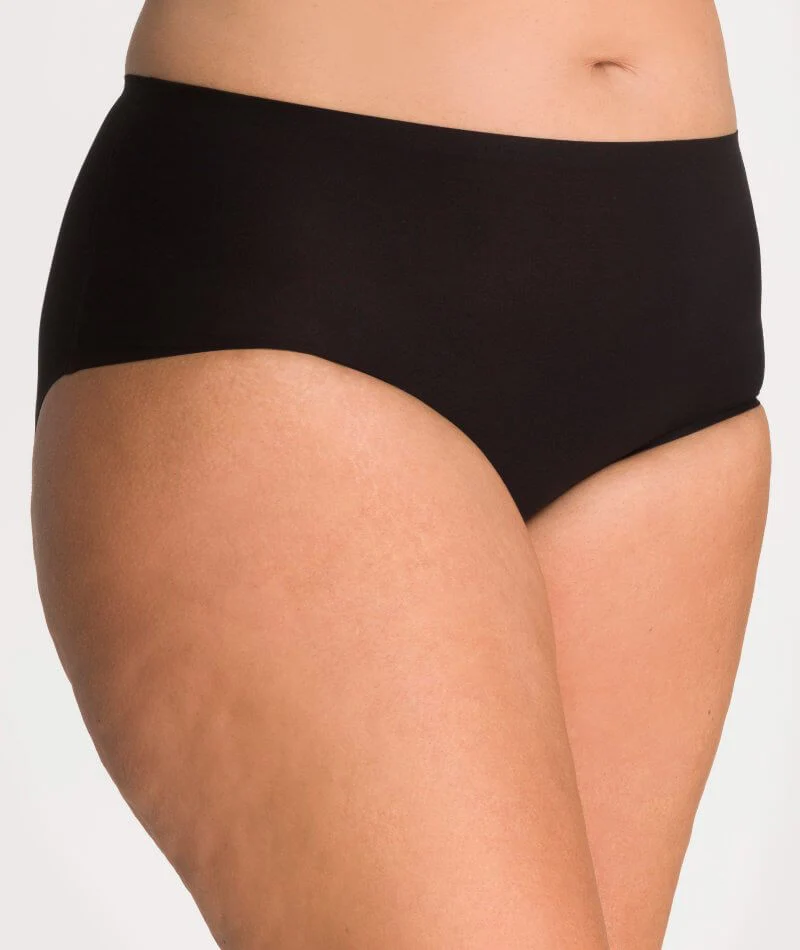 Underbliss Invisibliss No Show Seamless Full Brief - Black - Image 3
