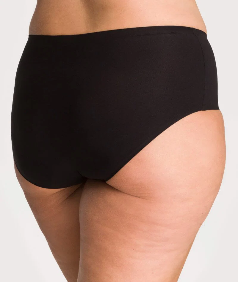Underbliss Invisibliss No Show Seamless Full Brief - Black - Image 4