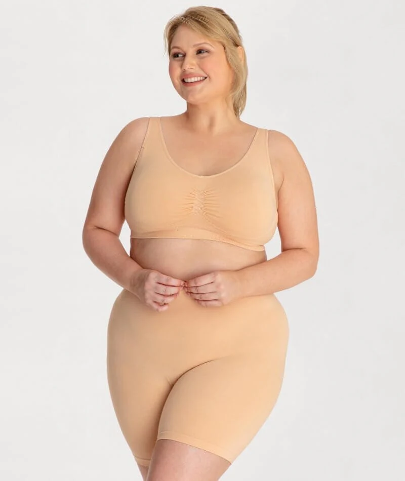 Underbliss Seamless Bamboo Blend Comfort Wire-free Bra 2 Pack - Black/Frappe - Image 13