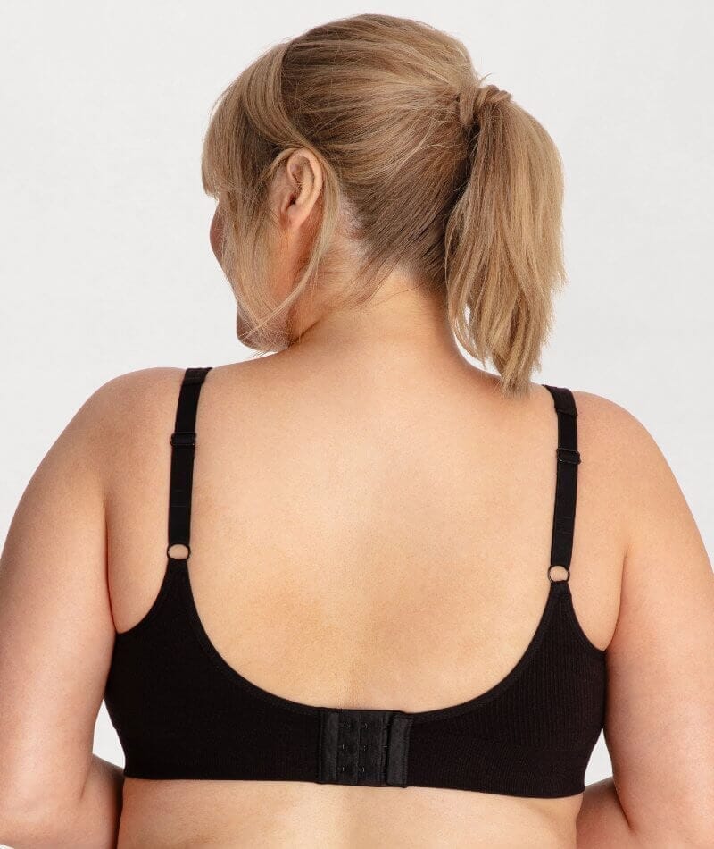 Underbliss Seamless Bamboo Blend Comfort Wire-free Bra 2 Pack - Black/Frappe - Image 5