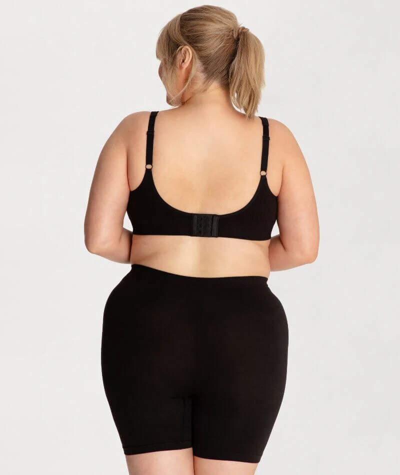 Underbliss Seamless Bamboo Blend Comfort Wire-free Bra - Black - Image 10