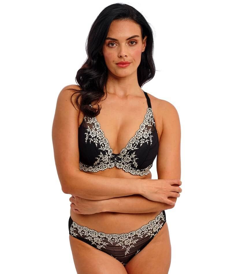 Wacoal Embrace Lace Plunge Underwire Bra - Black - Image 7