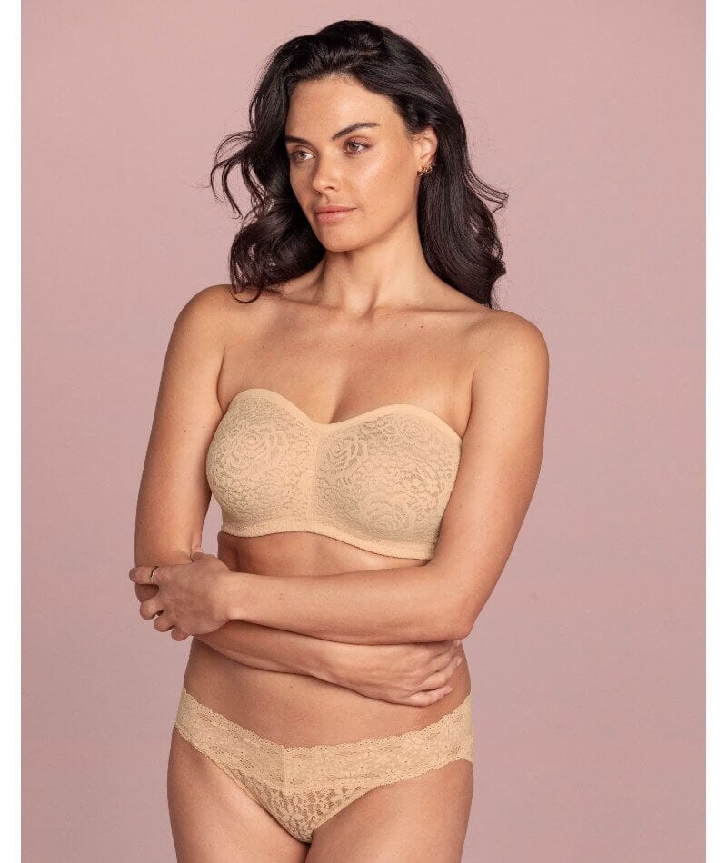 Wacoal Halo Lace Strapless Bra 2 Pack - Nude/Black - Image 3